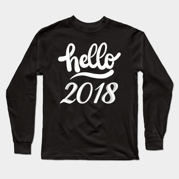 Hello 2018 Shirt, New Years Shirt, New Years Eve Shirt, Women's New Years Eve Party Shirt, Off Shoulder, Lightweight Sweater, 2018 T-Shirt